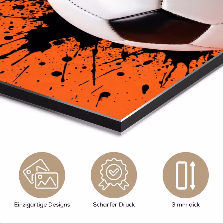 Voetbal - Verf - Sport - Oranje aluminium wit klein -closeup_DE