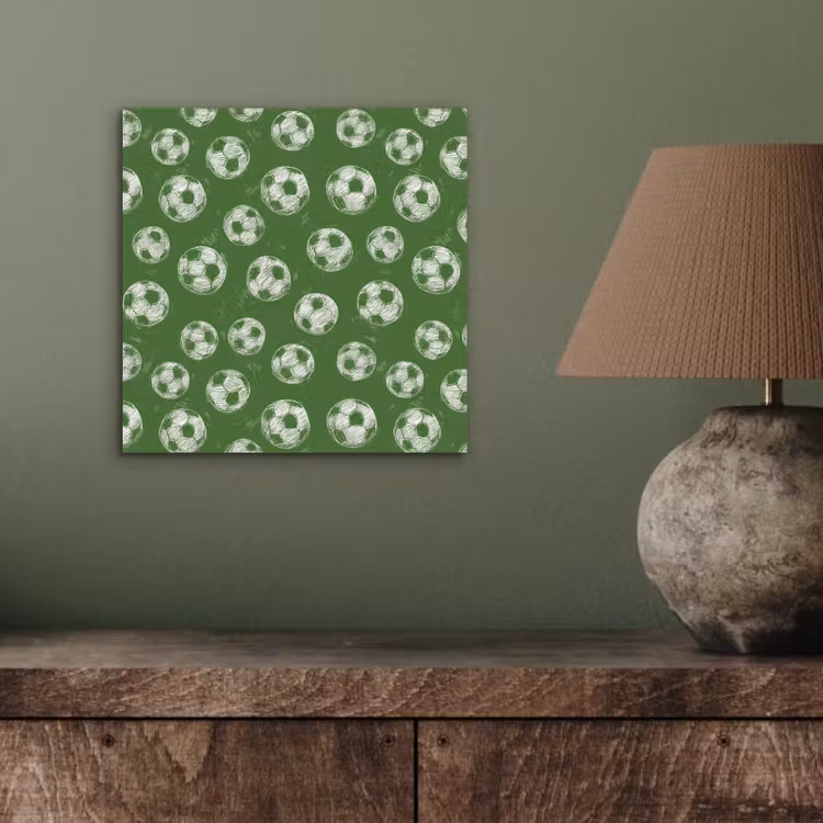 Voetbal - Sport - Groen aluminium wit klein 46 -sfeer2