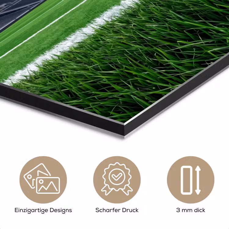 Voetbal - Stadion - Sport - Groen aluminium wit klein -closeup_DE