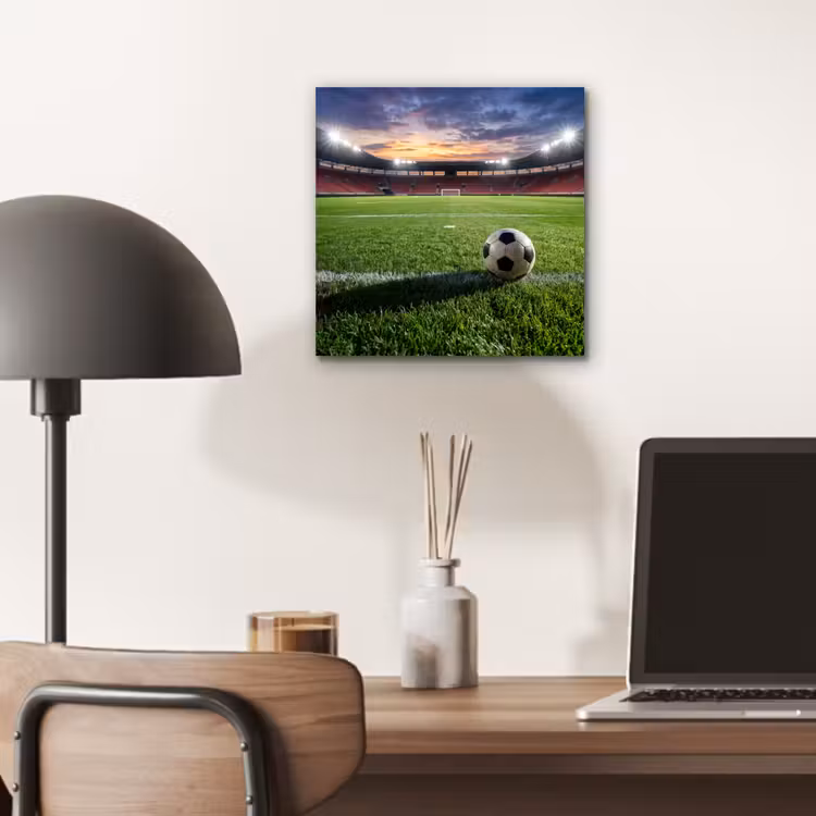 Voetbal - Stadion - Sport - Groen aluminium wit klein -sfeer5