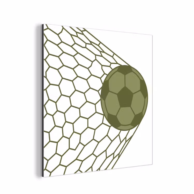 Voetbal - Goal - Sport - Groen aluminium wit klein -3d