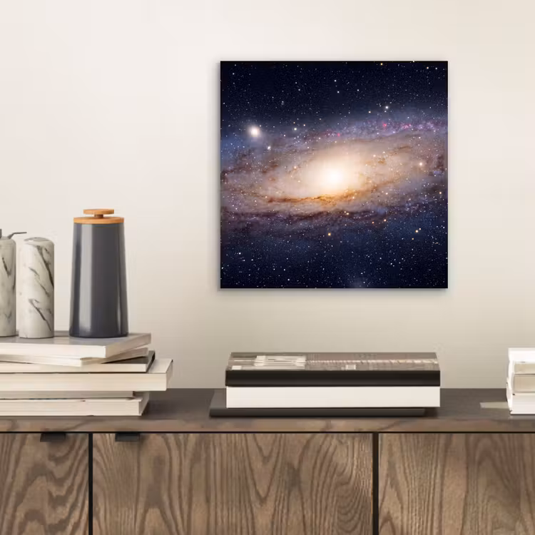 Alu-Dibond-Bild - Galaxie – Weltraum – Kosmos - Sterrenstelsel - Ruimte - Kosmos aluminium wit klein