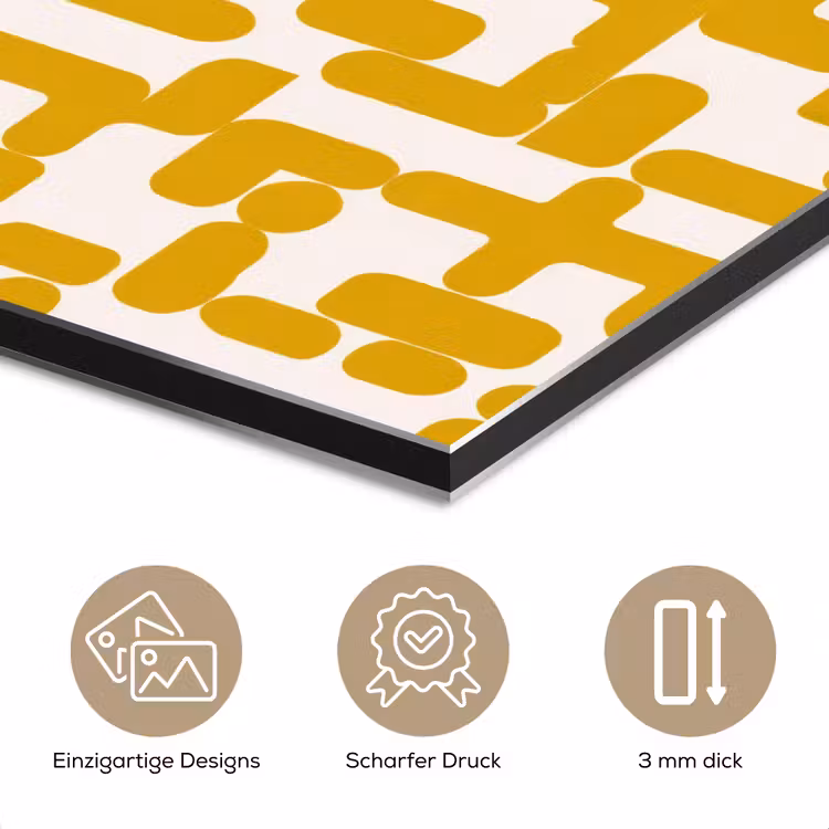 Geel - Beige - Patroon aluminium wit klein 46 -closeup_DE