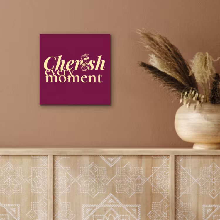 Cherish every moment - Cocktailglas - Bordeaux aluminium wit klein -sfeer4