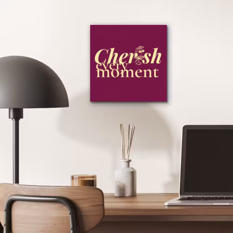 Cherish every moment - Cocktailglas - Bordeaux aluminium wit klein -sfeer5