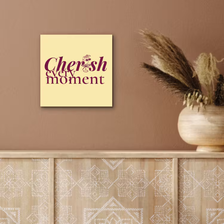 Cherish every moment - Cocktailglas - Geel aluminium wit klein -sfeer4