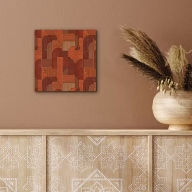 Geometrisch - Abstract - Textuur - Bruin aluminium wit klein 46 -sfeer4