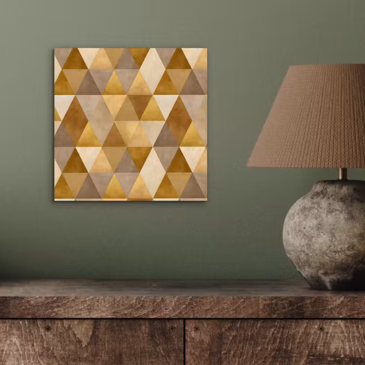 Geometrisch - Driehoek - Goud aluminium wit klein 46 -sfeer2