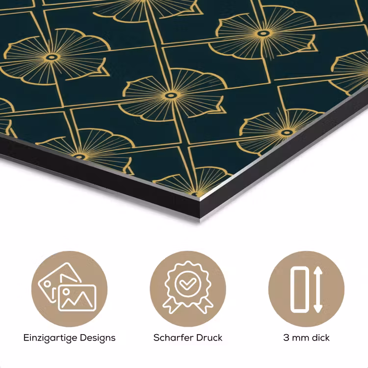 Geometrisch - Elegant - Groen aluminium wit klein 46 -closeup_DE