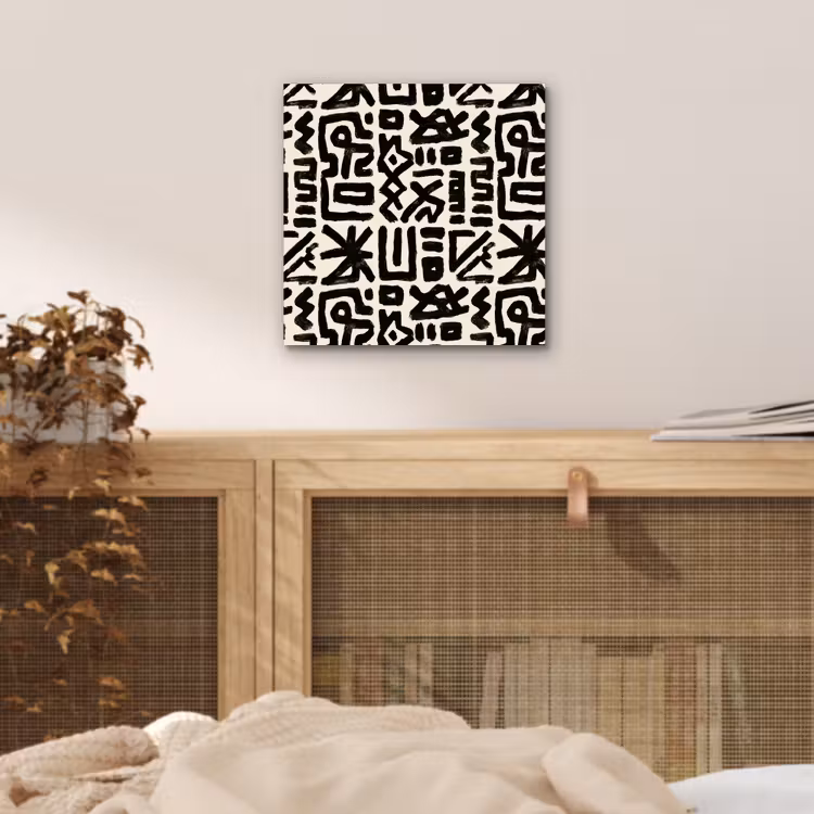 Geometrisch - Figuren - Zwart aluminium wit klein 46 -sfeer3