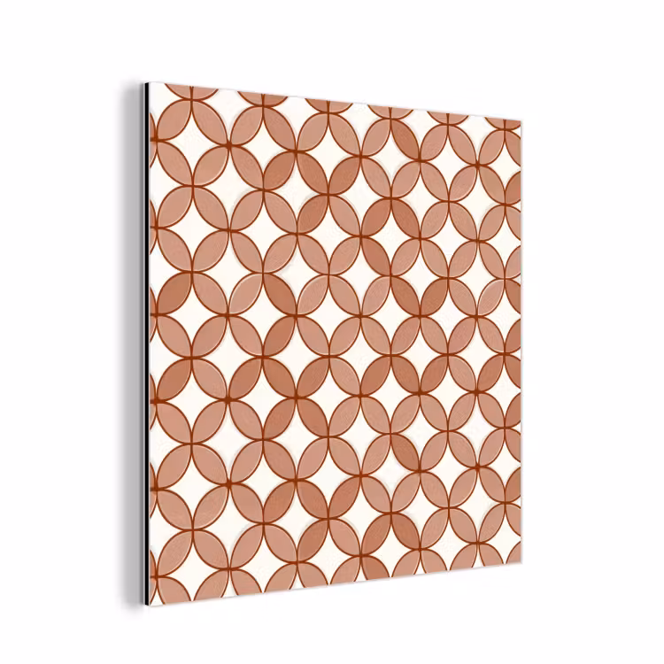Geometrisch - Cirkels - Modern - Terracotta aluminium wit klein 46 -3d