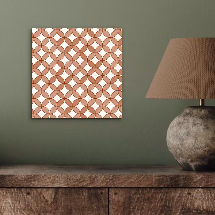 Geometrisch - Cirkels - Modern - Terracotta aluminium wit klein 46 -sfeer2