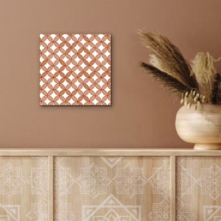 Geometrisch - Cirkels - Modern - Terracotta aluminium wit klein 46 -sfeer4