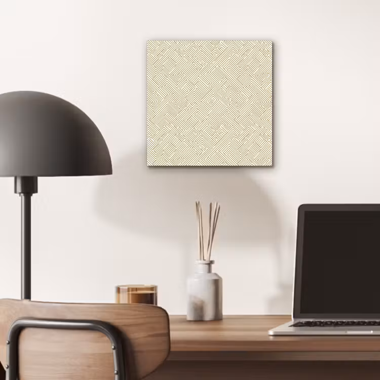 Geometrisch - Lijnen - Groen aluminium wit klein 46 -sfeer5