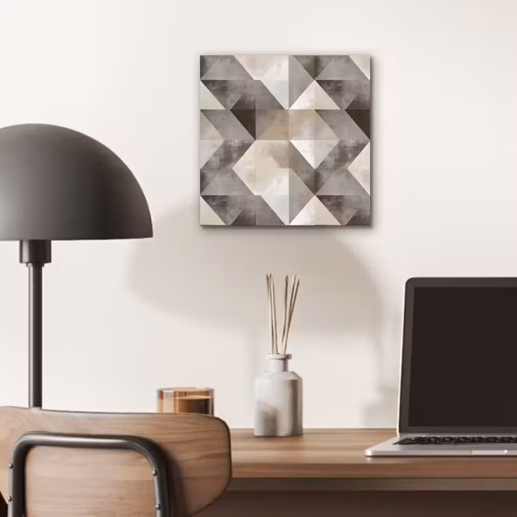 Geometrisch - Motief - Aardetinten aluminium wit klein 46 -sfeer5