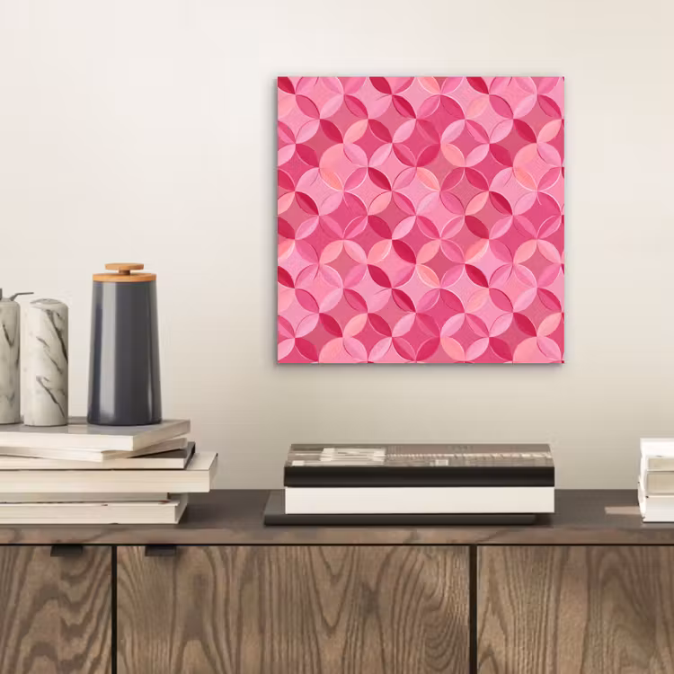 Geometrisch - Mozaïek - Modern - Roze aluminium wit klein 46 -sfeer1