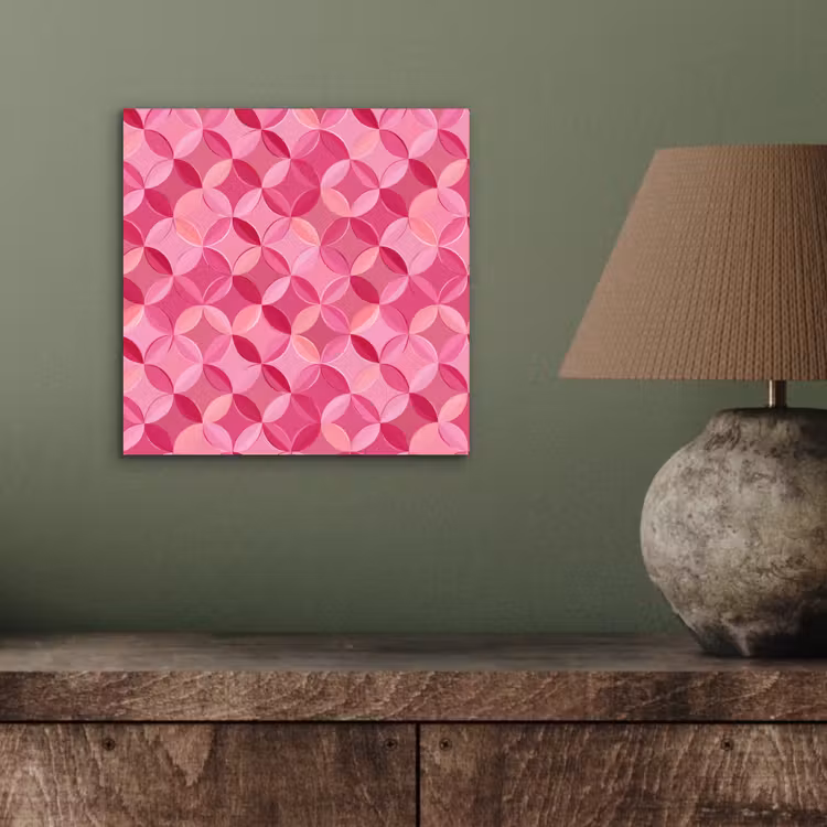 Geometrisch - Mozaïek - Modern - Roze aluminium wit klein 46 -sfeer2