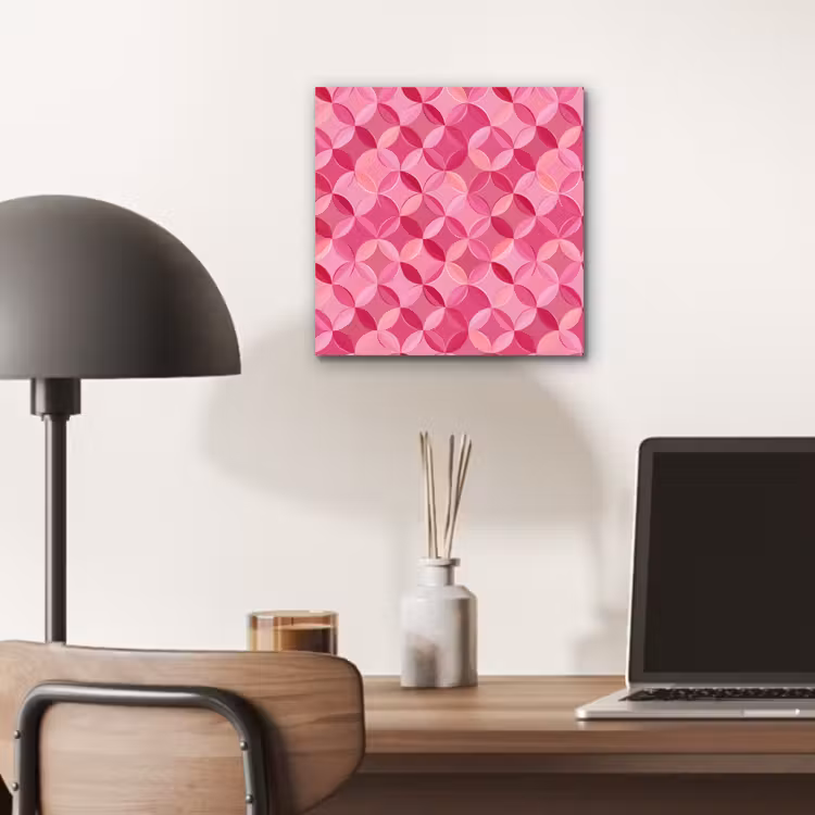 Geometrisch - Mozaïek - Modern - Roze aluminium wit klein 46 -sfeer5