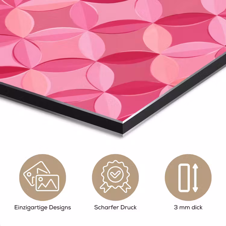 Geometrisch - Mozaïek - Modern - Roze aluminium wit klein 46 -closeup_DE