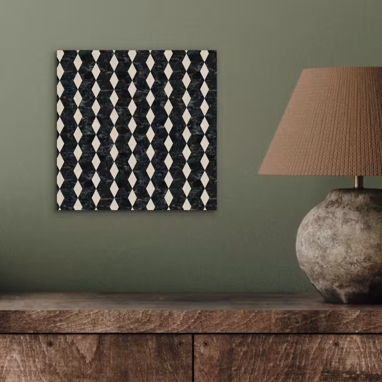 Geometrisch - Patroon - Marmer - Groen aluminium wit klein 46 -sfeer2