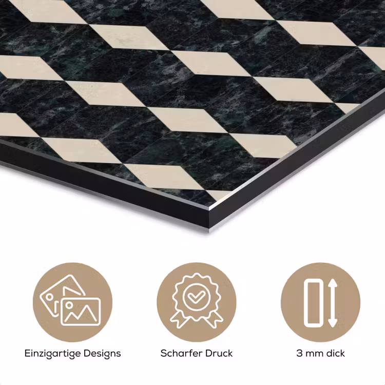 Geometrisch - Patroon - Marmer - Groen aluminium wit klein 46 -closeup_DE
