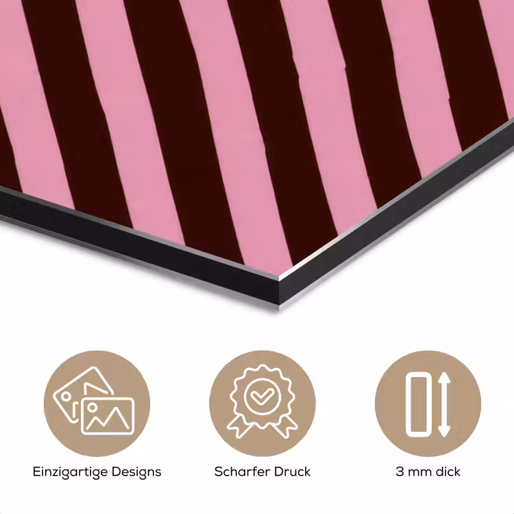 Strepen - Roze - Bruin aluminium wit klein 46 -closeup_DE