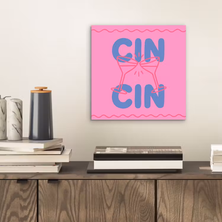 Drank - Glazen - Proost - Modern - Roze aluminium wit klein -sfeer1