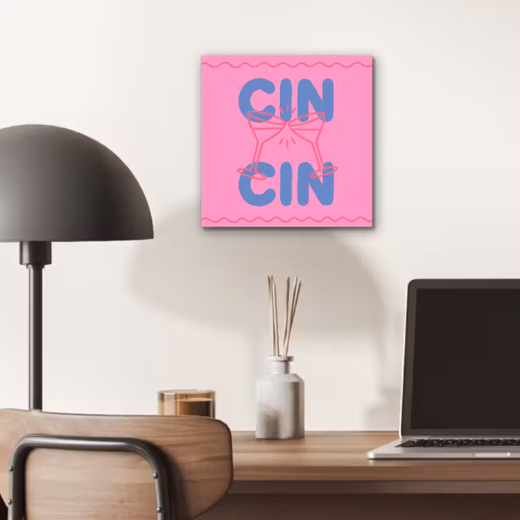 Drank - Glazen - Proost - Modern - Roze aluminium wit klein -sfeer5