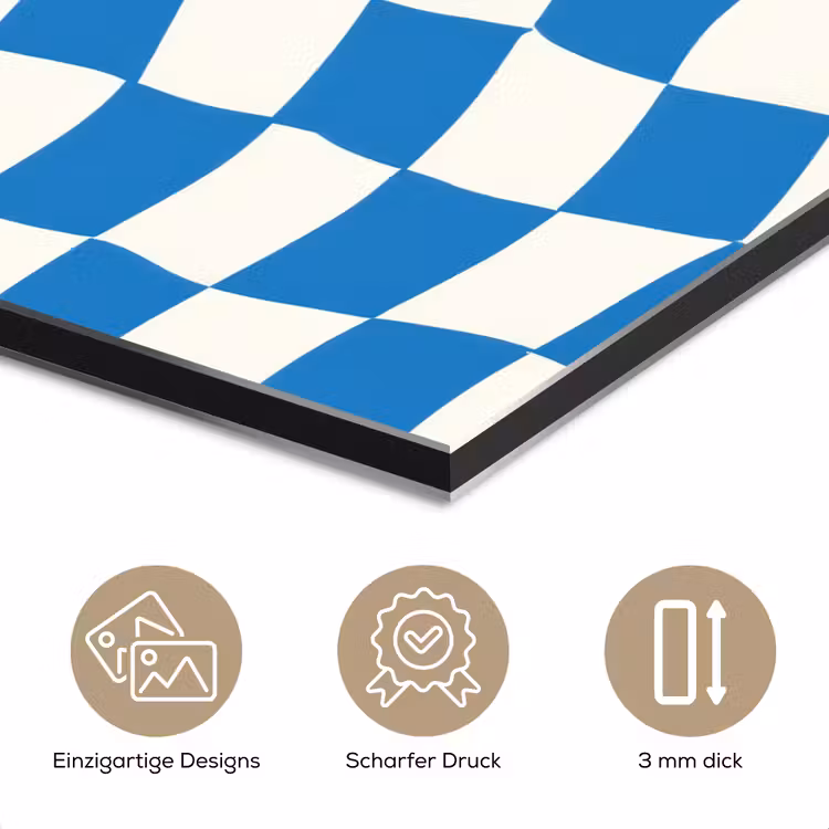Golvend - Patroon - Blauw aluminium wit klein 46 -closeup_DE