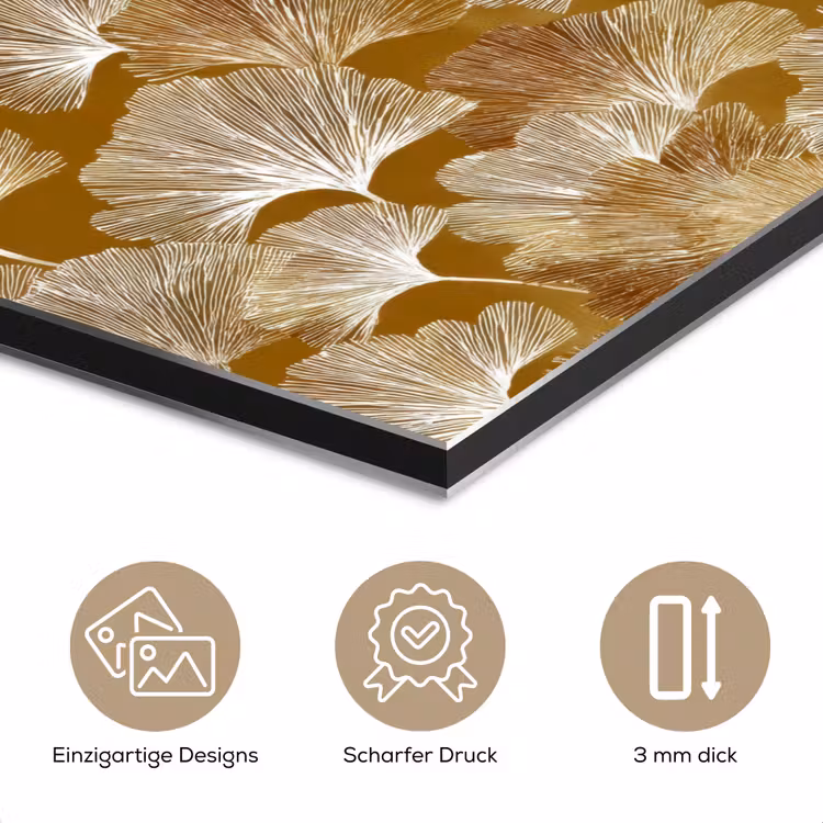 Ginkgo - Bladeren - Goud aluminium wit klein 46 -closeup_DE