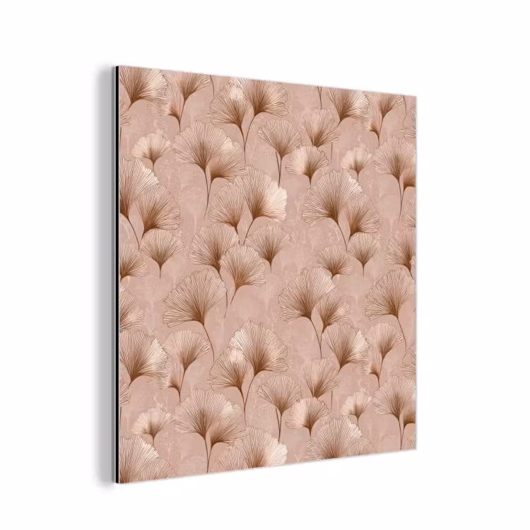 Ginkgo - Patroon - Roze aluminium wit klein 46 -3d