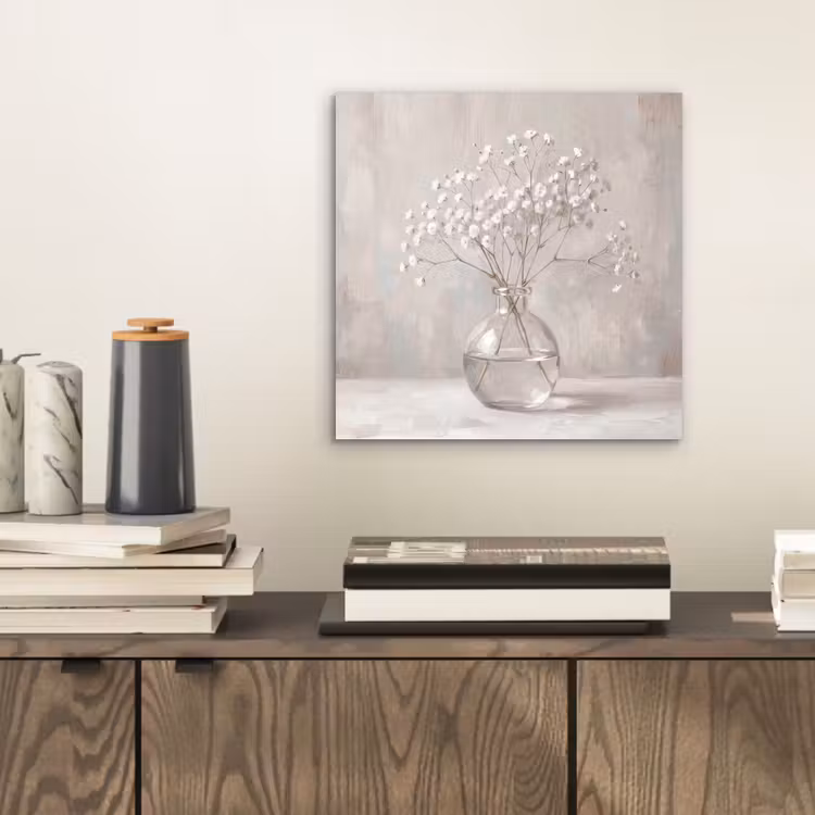 Gipskruid - Vaas - Wit aluminium wit klein -sfeer1