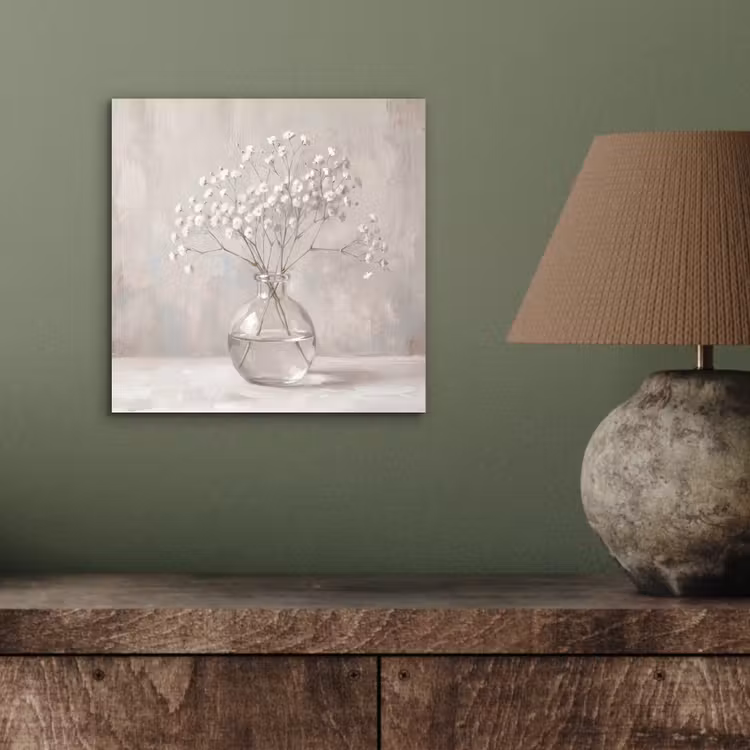 Gipskruid - Vaas - Wit aluminium wit klein -sfeer2