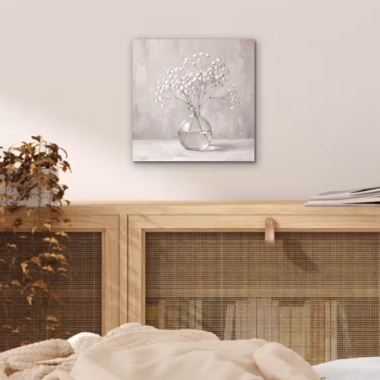 Gipskruid - Vaas - Wit aluminium wit klein -sfeer3