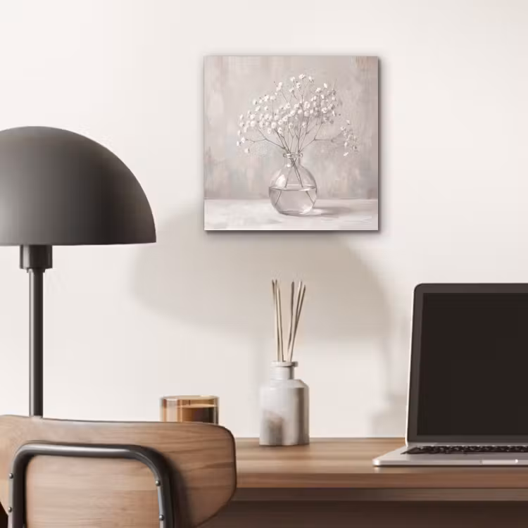 Gipskruid - Vaas - Wit aluminium wit klein -sfeer5