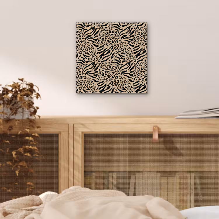 Giraf - Zebra - Motief - Bruin aluminium wit klein 46 -sfeer3