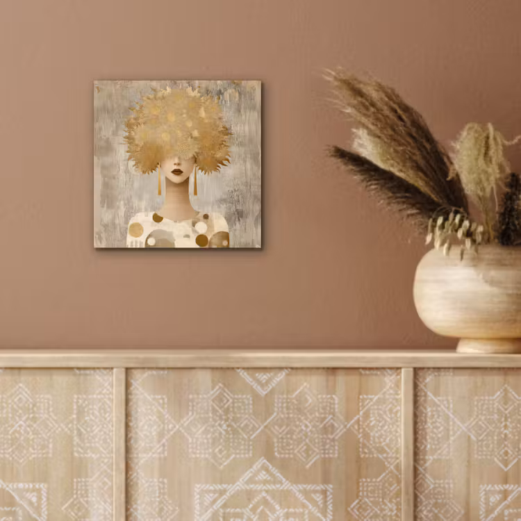 Goud - Portret - Vrouw aluminium wit klein -sfeer4