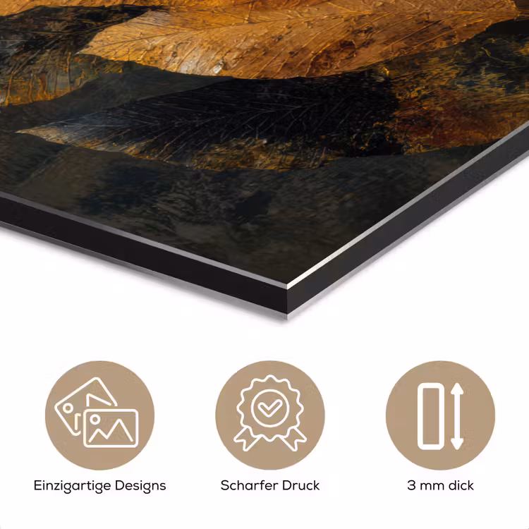 Gouden Bladcompositie – Botanische Luxe aluminium wit klein -closeup_DE