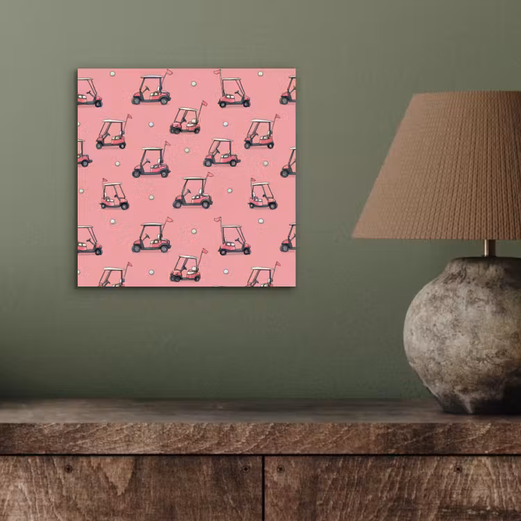 Golfkar - Retro - Roze aluminium wit klein 46 -sfeer2