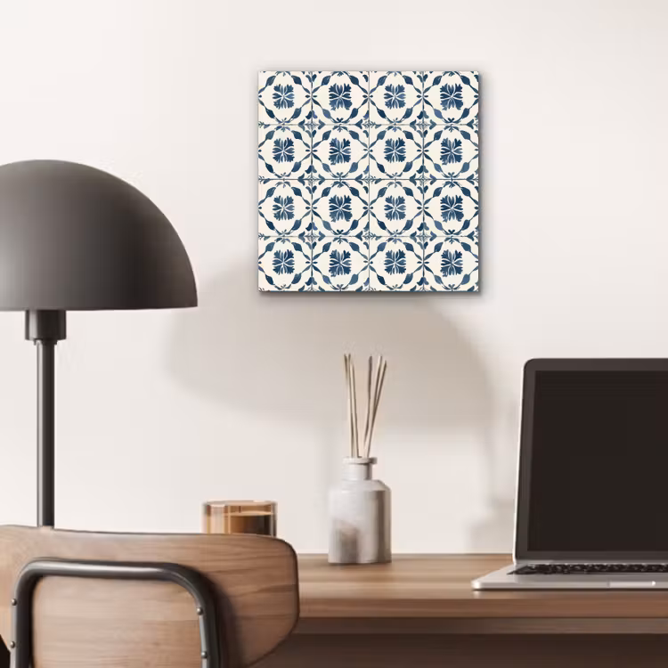 Grafisch - Tegel - Blauw aluminium wit klein 46 -sfeer5