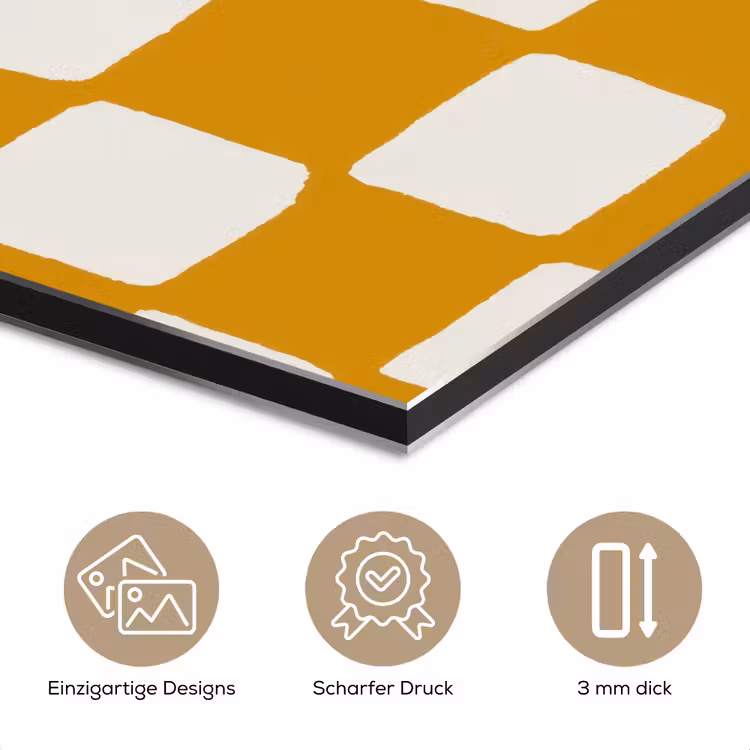 Grafisch - Patroon - Oker aluminium wit klein 46 -closeup_DE