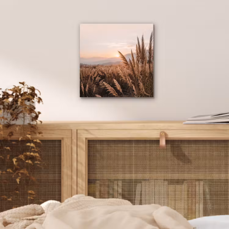 Gras - Veld - Zon - Natuur aluminium wit klein -sfeer3