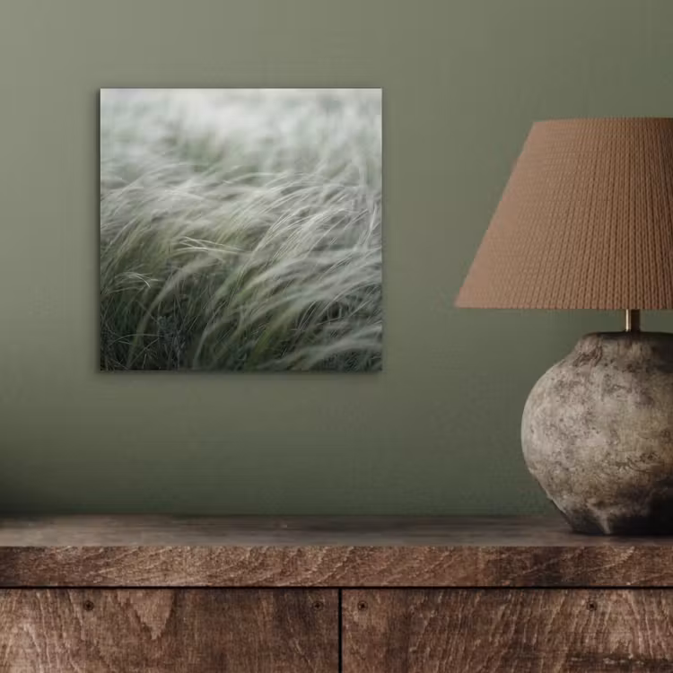 Gras - Wazig - Natuur - Groen - Zacht aluminium wit klein -sfeer2
