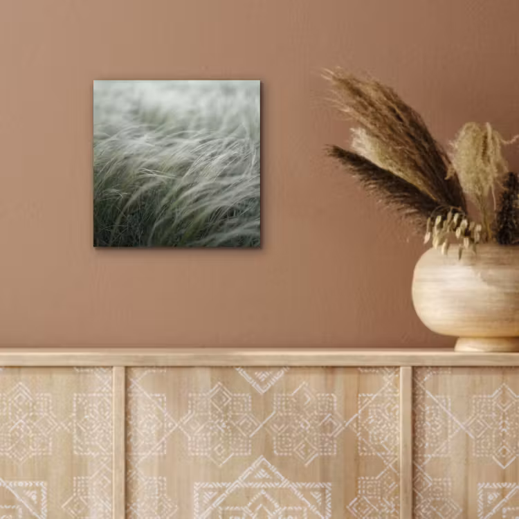 Gras - Wazig - Natuur - Groen - Zacht aluminium wit klein -sfeer4