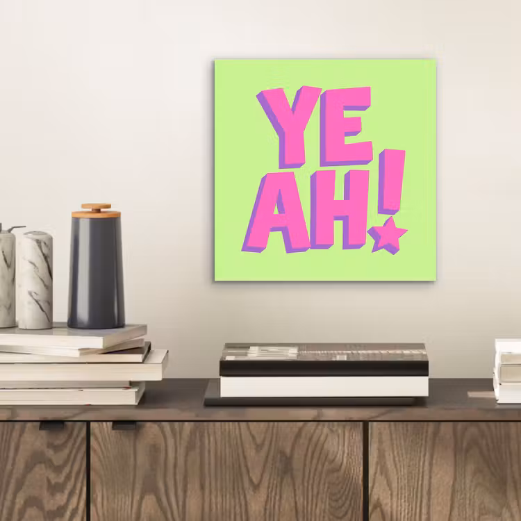 Groen - Neon - Quote aluminium wit klein -sfeer1
