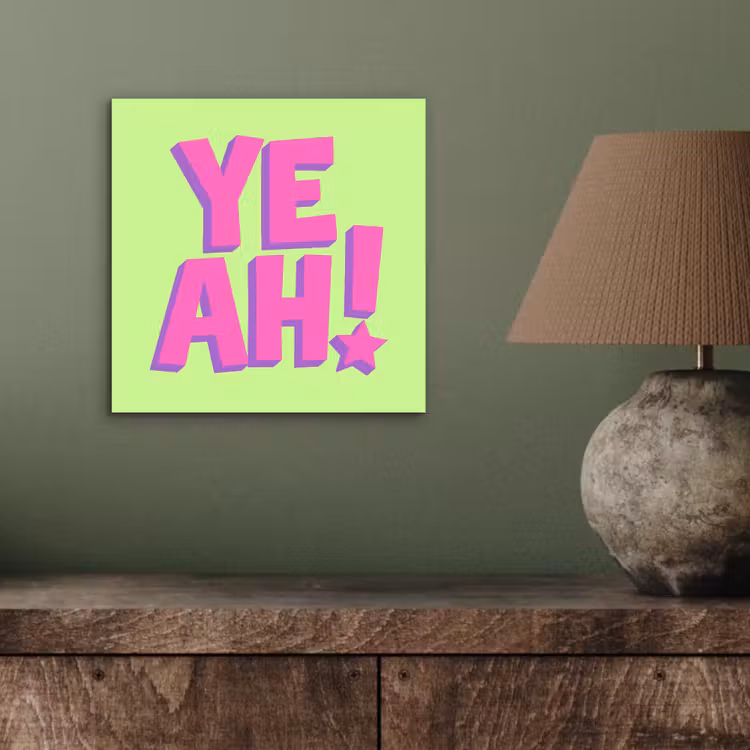 Groen - Neon - Quote aluminium wit klein -sfeer2