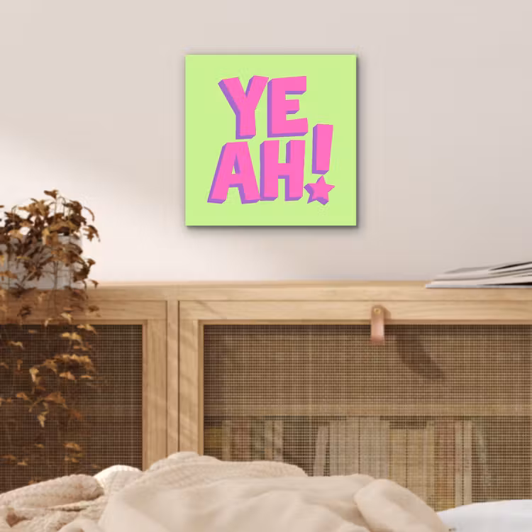 Groen - Neon - Quote aluminium wit klein -sfeer3