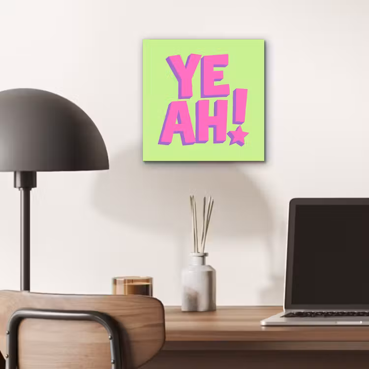 Groen - Neon - Quote aluminium wit klein -sfeer5