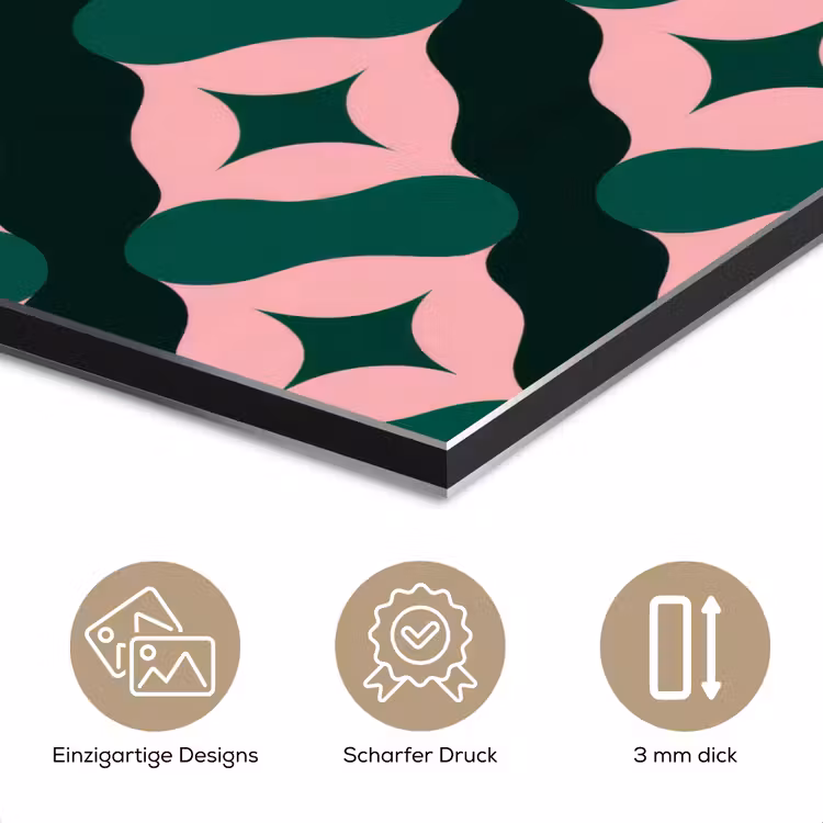 Groen - Roze - Retro - Sterren aluminium wit klein 46 -closeup_DE