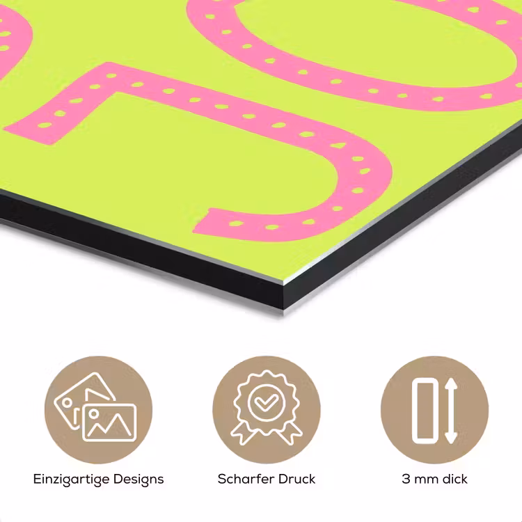 Groen - Smiley - Bonjour - Roze aluminium wit klein -closeup_DE